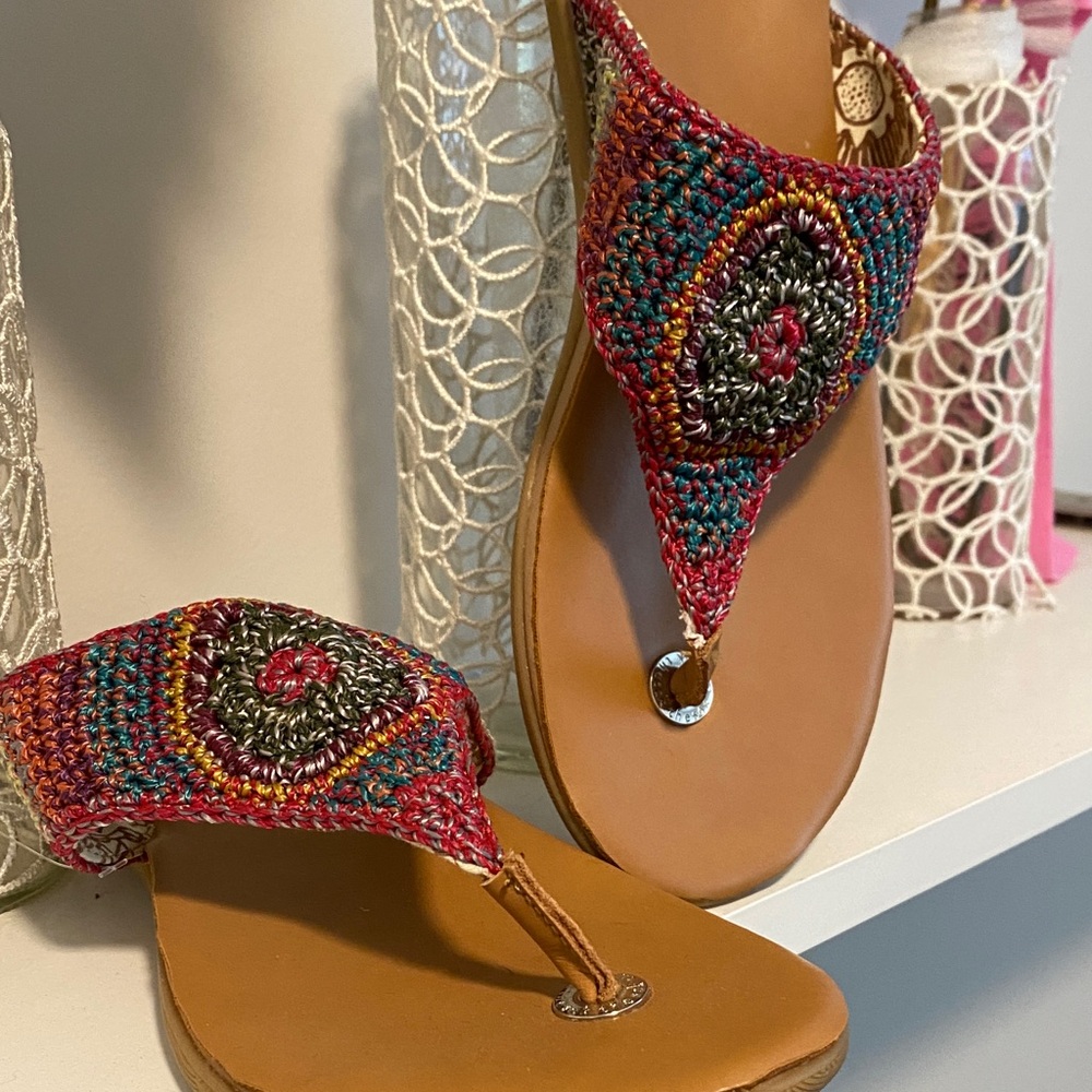 The Sak Multicolor Crochet Women's Sandals